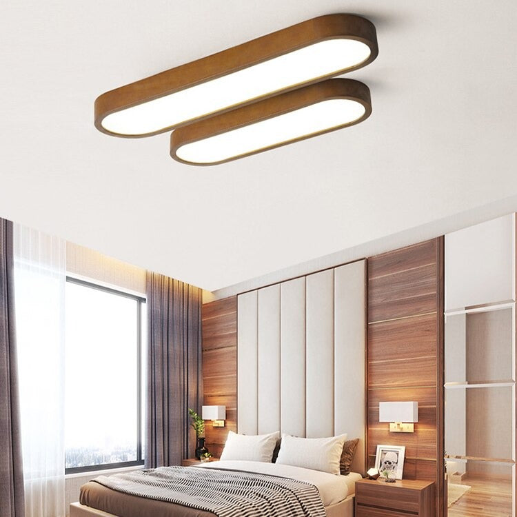 Scandinavian rectangular LED ceiling lamp with round corners Agara