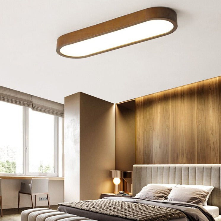 Lámpara de techo LED rectangular escandinava con esquinas redondas Agara