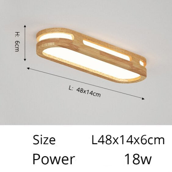 Plafonnier scandinave LED rectangulaire angles arrondis Adirane
