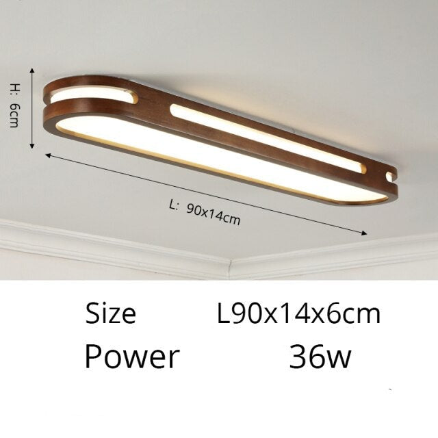 Plafonnier scandinave LED rectangulaire angles arrondis Adirane