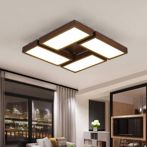 Scandinavian LED ceiling light with Aquilina light rectangle