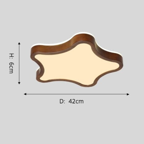 Lámpara de techo LED escandinava con originales formas de madera Amade