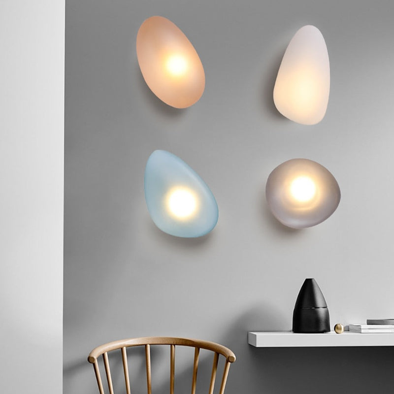 wall lamp LED wall design in the shape of a coloured stone Manar