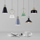 Suspension design LED avec abat-jour en métal nordique Haston