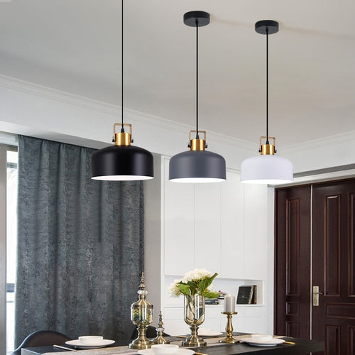 Suspension design LED avec abat-jour en métal nordique Haston - vue 5 sur 22