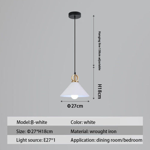 Suspension design LED avec abat-jour en métal nordique Haston - vue 11 sur 22
