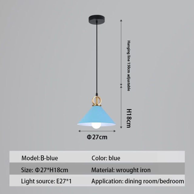 Suspension design LED avec abat-jour en métal nordique Haston - vue 12 sur 22