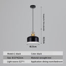 Suspension design LED avec abat-jour en métal nordique Haston
