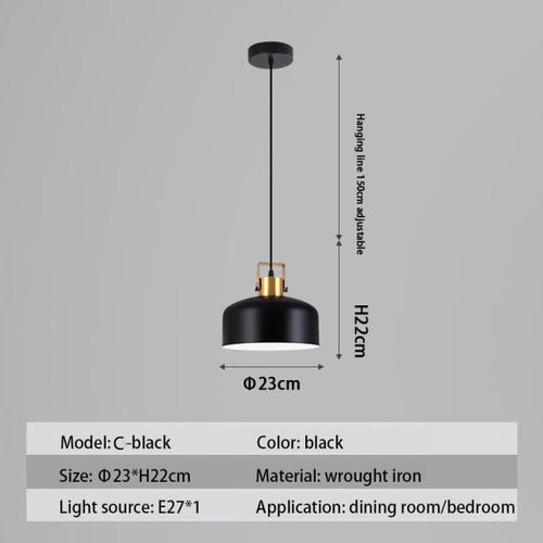 Suspension design LED avec abat-jour en métal nordique Haston - vue 14 sur 22