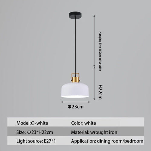 Suspension design LED avec abat-jour en métal nordique Haston - vue 15 sur 22