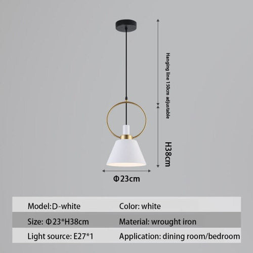 Suspension design LED avec abat-jour en métal nordique Haston - vue 19 sur 22