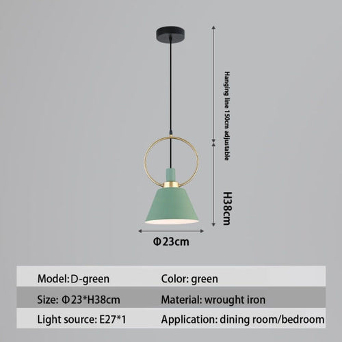 Suspension design LED avec abat-jour en métal nordique Haston - vue 21 sur 22