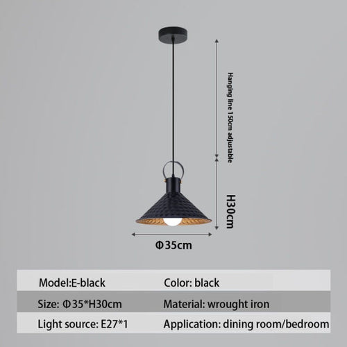 Suspension design LED avec abat-jour en métal nordique Haston - vue 22 sur 22