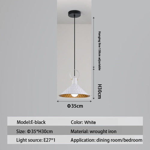 Suspension design LED avec abat-jour en métal nordique Haston - vue 23 sur 22