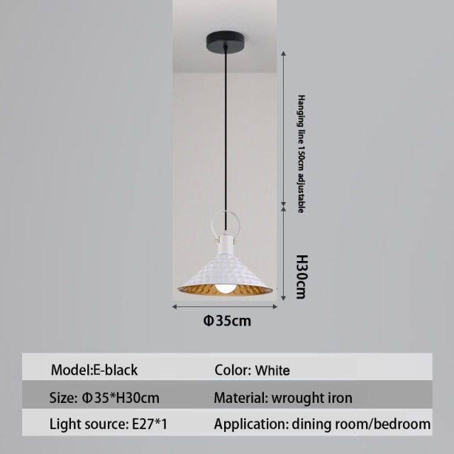 Lámpara de suspensión design LED con pantalla metálica nórdica Haston