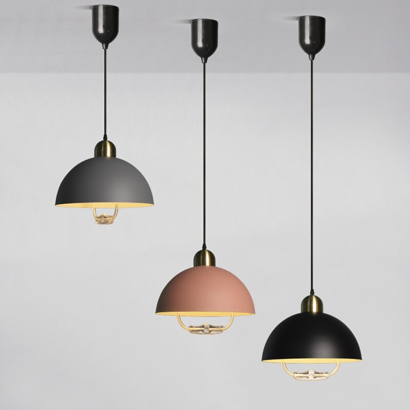 pendant light industrial with lampshade rounded Lyvia