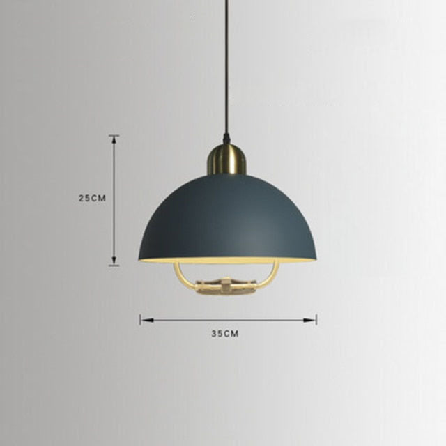 pendant light industrial with lampshade rounded Lyvia