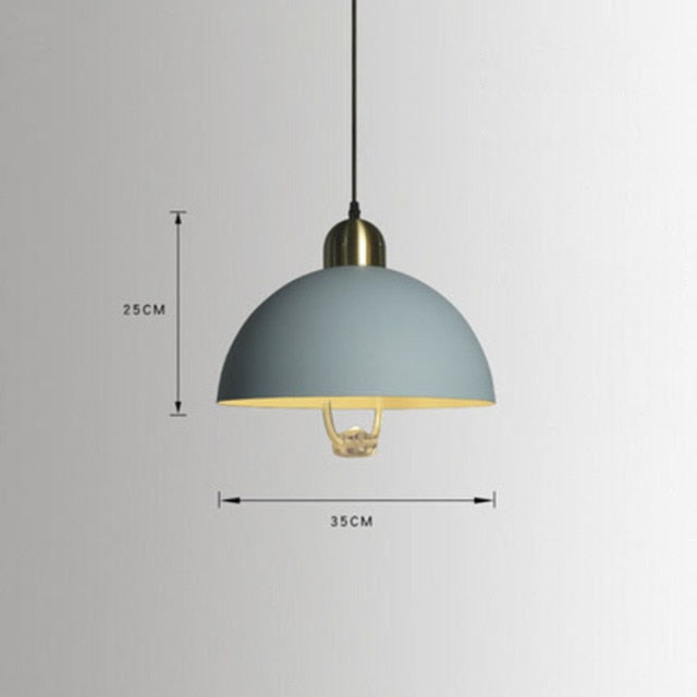 pendant light industrial with lampshade rounded Lyvia