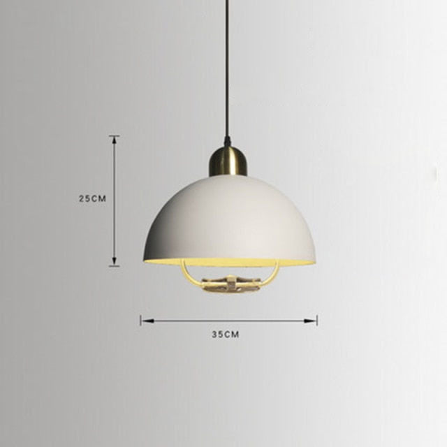 Lámpara de suspensión industrial con pantalla redonda Lyvia