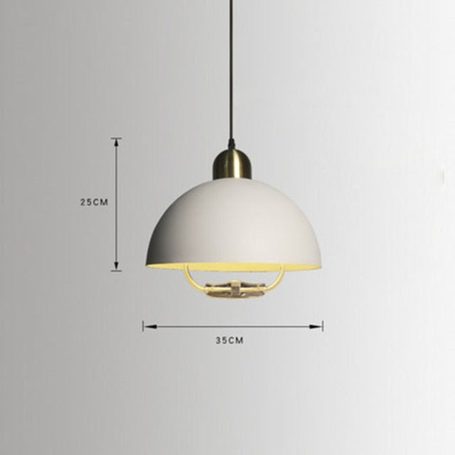 pendant light industrial with lampshade rounded Lyvia