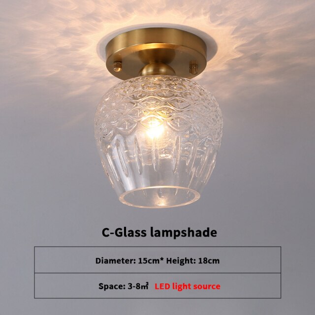 Plafonnier moderne avec abat-jour en verre luxury Diara - vue 7 sur 12