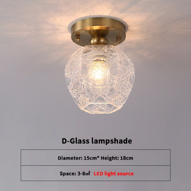 Modern ceiling light with lampshade luxury glass Diara