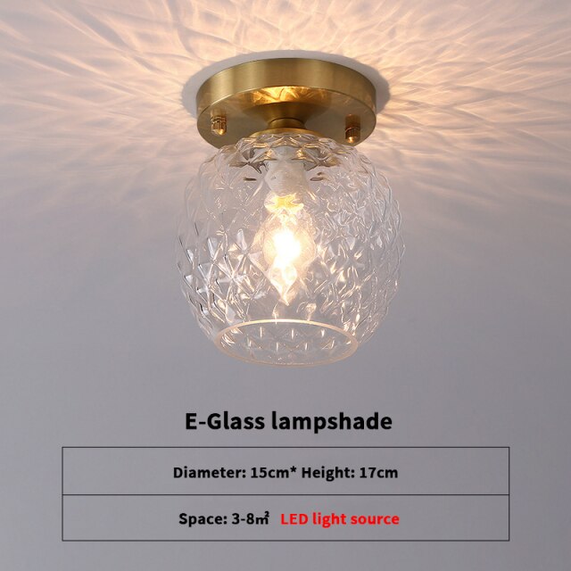 Modern ceiling light with lampshade luxury glass Diara
