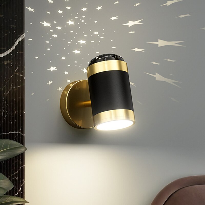 wall lamp black and gold cylindrical modern mural Benie