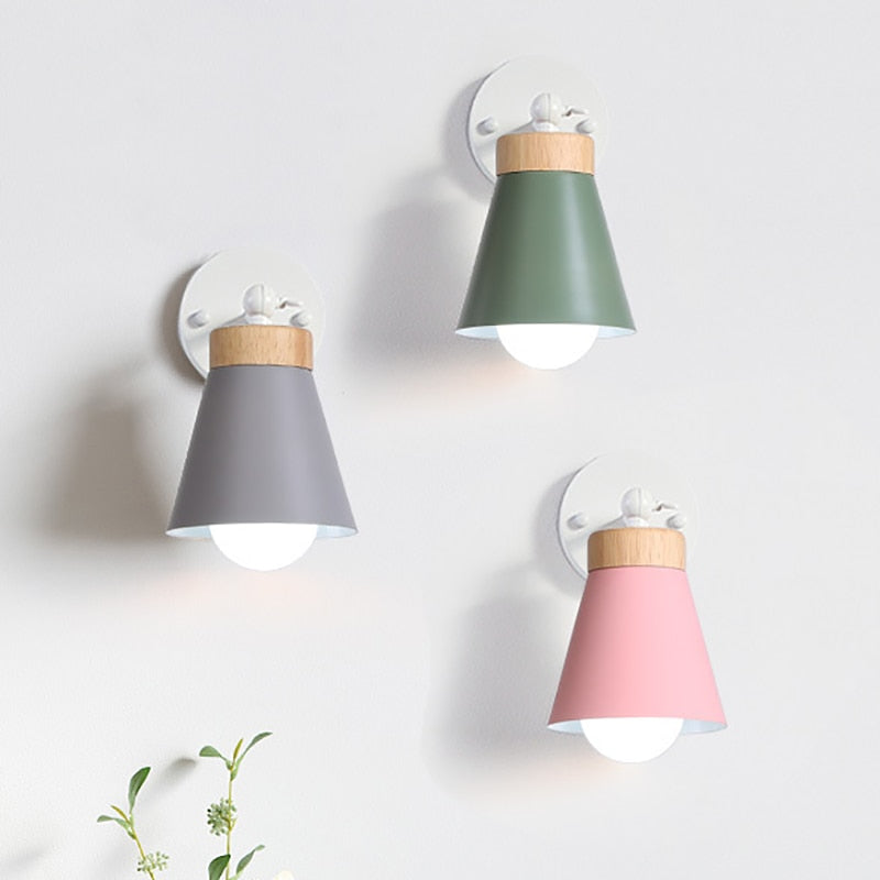 wall lamp modern wall with lampshade coloured conical Eddy