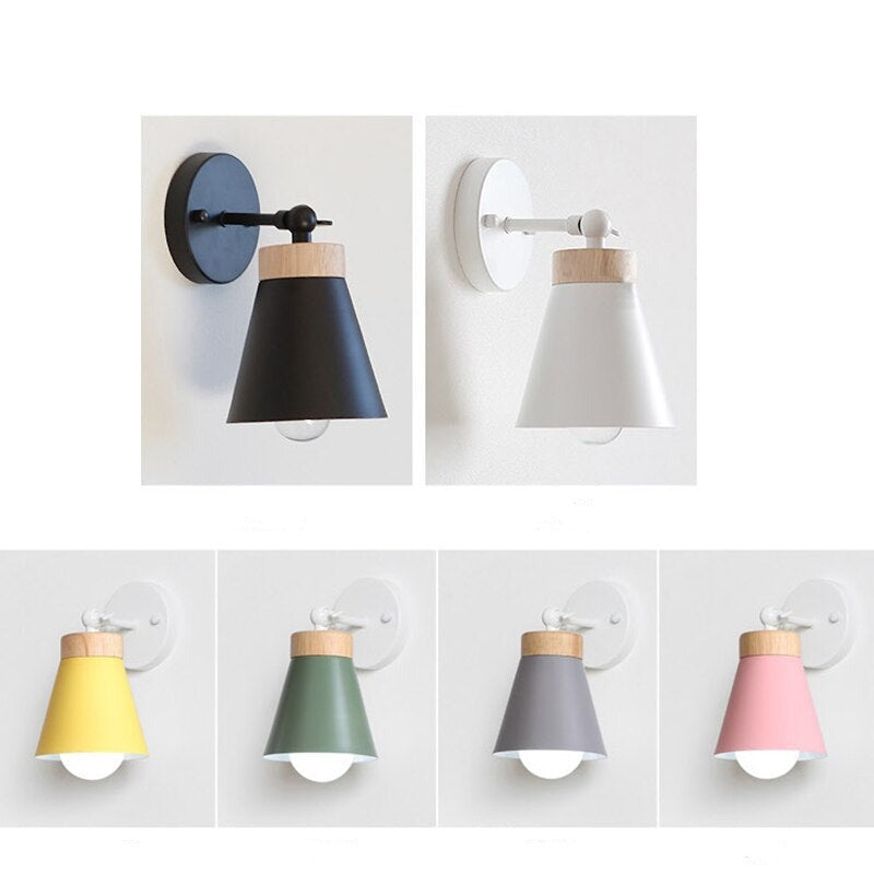 wall lamp modern wall with lampshade coloured conical Eddy