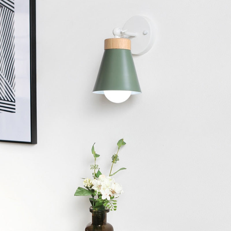 wall lamp modern wall with lampshade coloured conical Eddy