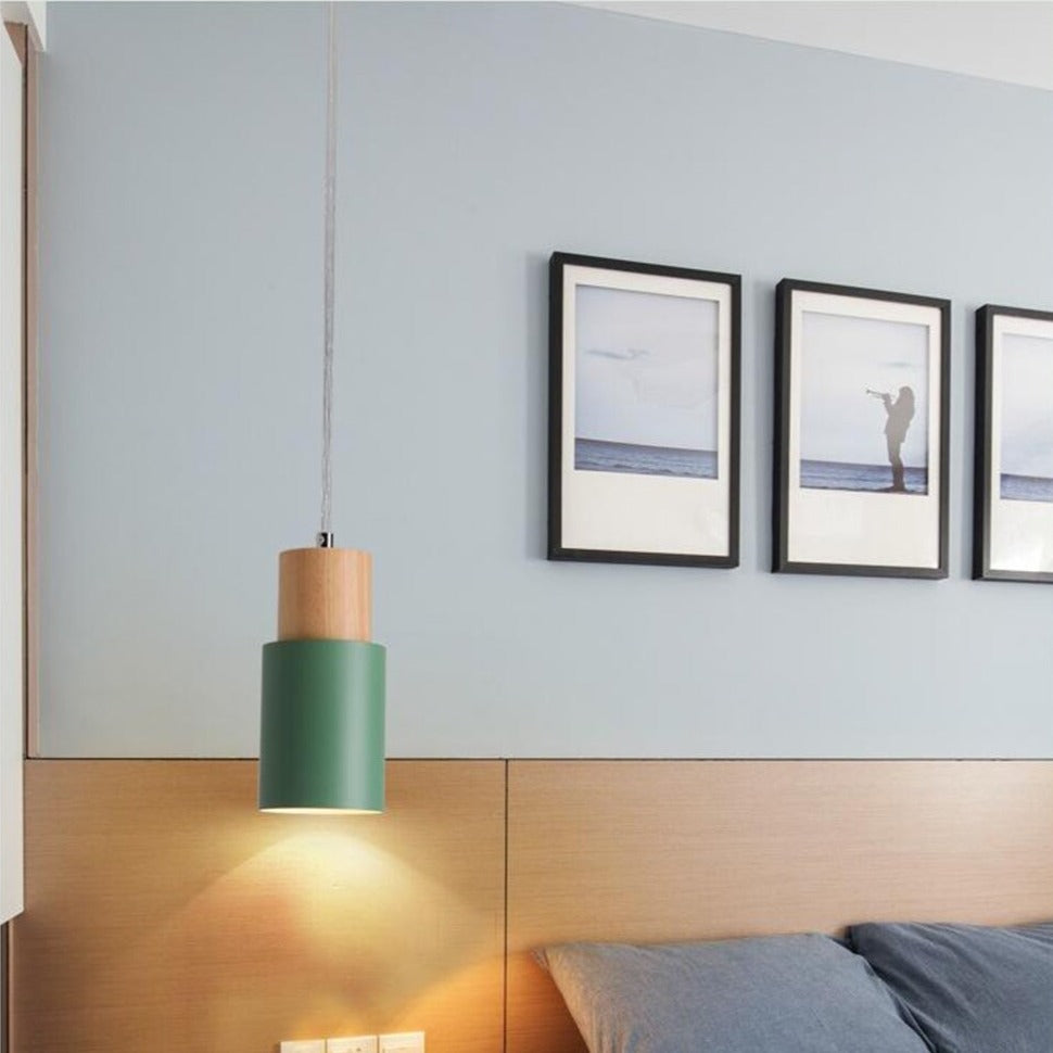 Suspension design LED avec abat-jour cylindrique Gemira - vue 4 sur 11