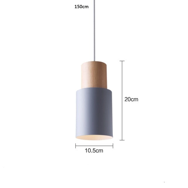 pendant light LED design with lampshade cylindrical Gemira