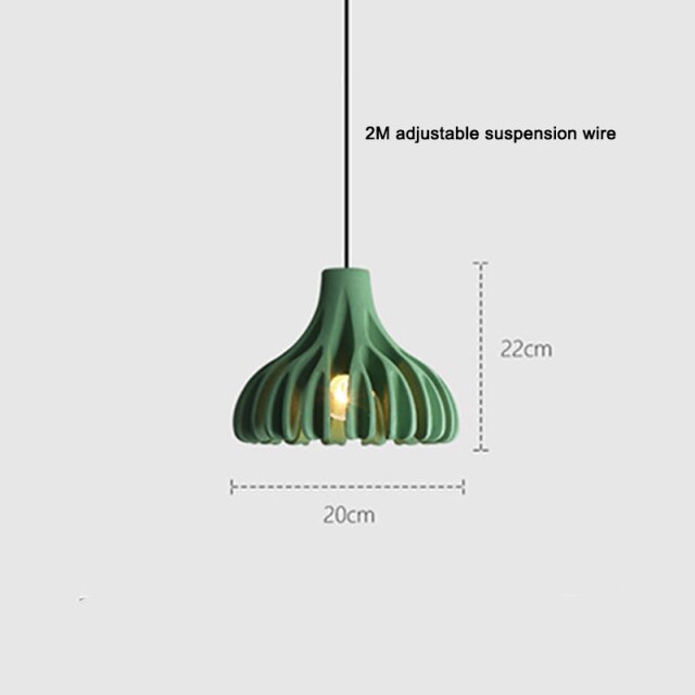 Lámpara de suspensión industrial con sombra creativa Monroe