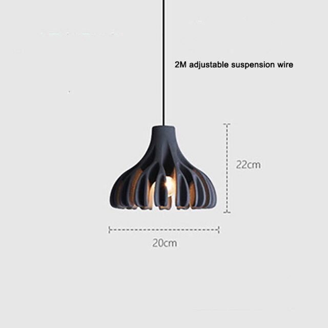 Lámpara de suspensión industrial con sombra creativa Monroe