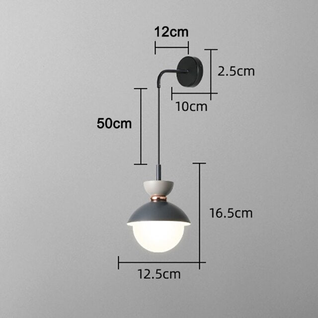 wall lamp modern LED wall with lampshade metal Hodge