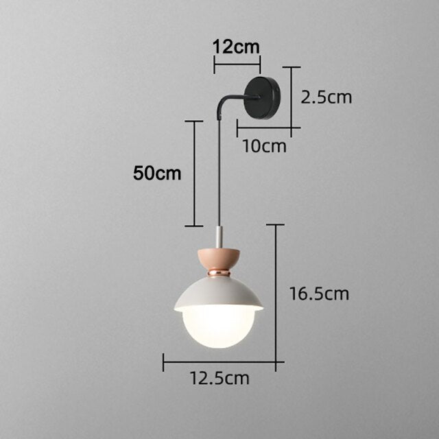 wall lamp modern LED wall with lampshade metal Hodge