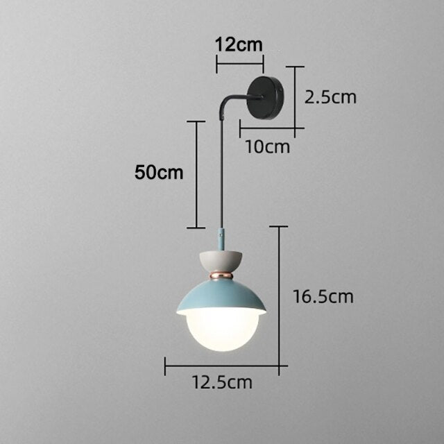 wall lamp modern LED wall with lampshade metal Hodge