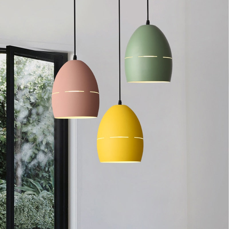pendant light modern LED with lampshade rounded metal Emmy