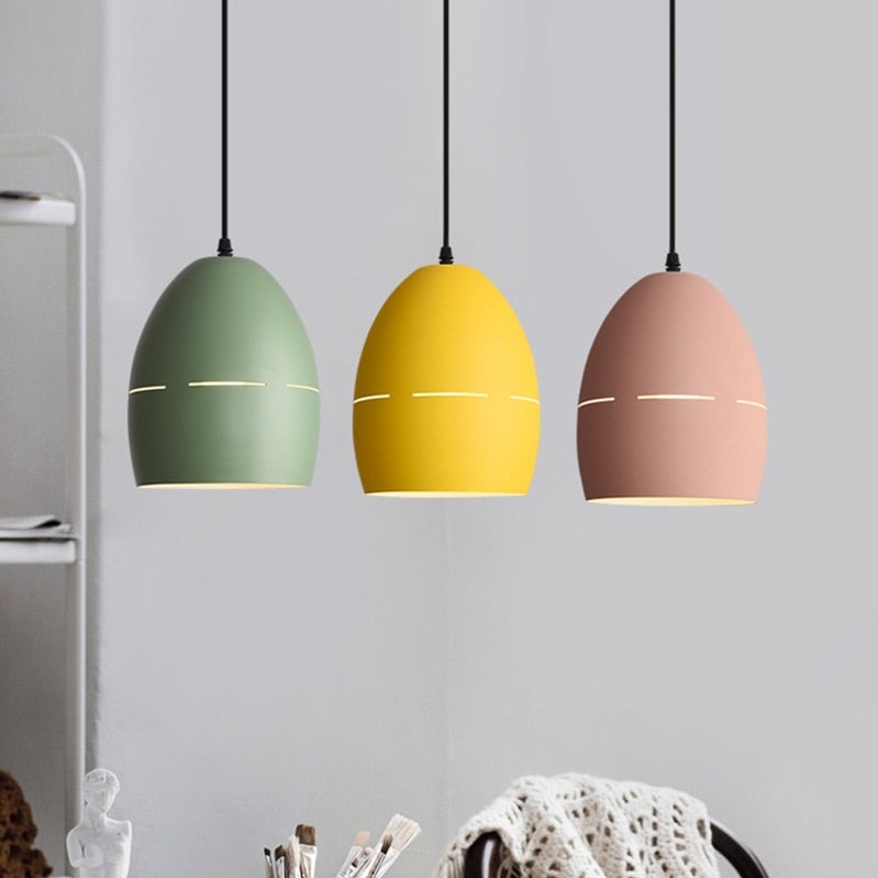 pendant light modern LED with lampshade rounded metal Emmy