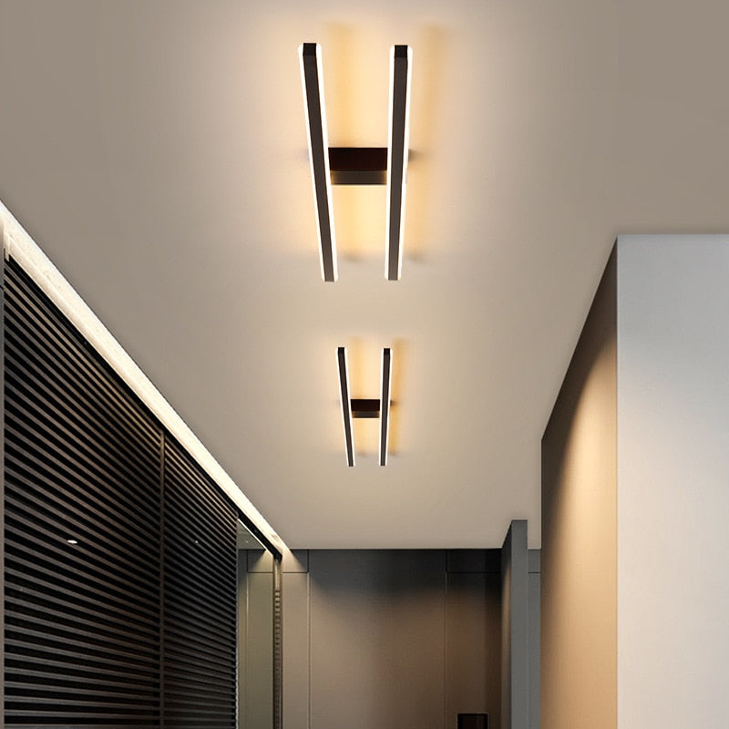 Plafonnier design industriel LED avec barre lumineuse Warren