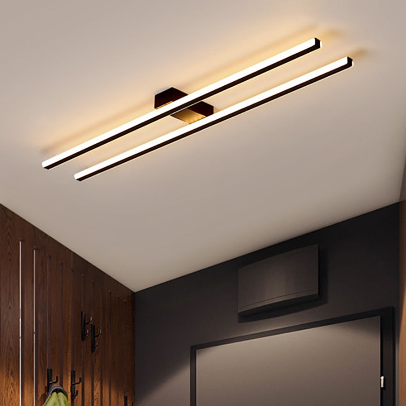 Plafonnier design industriel LED avec barre lumineuse Warren