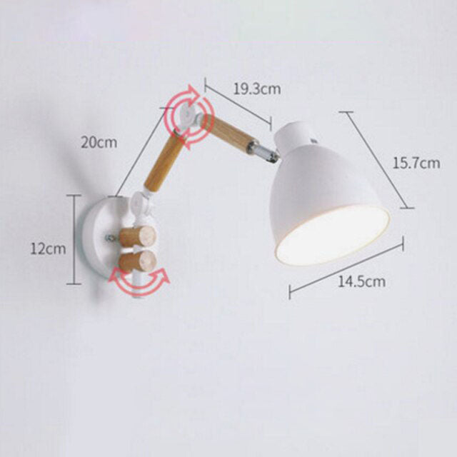 wall lamp modern wood and metal wall Garenne (several models)