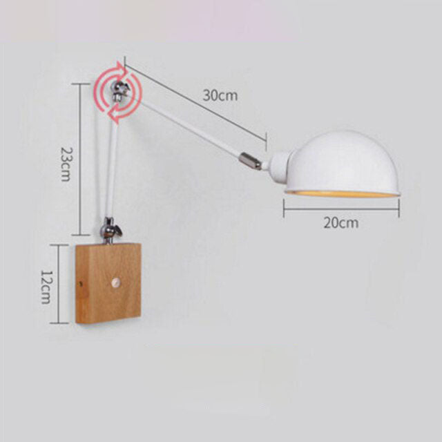 wall lamp modern wood and metal wall Garenne (several models)