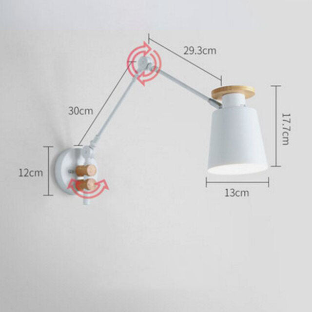 wall lamp modern wood and metal wall Garenne (several models)