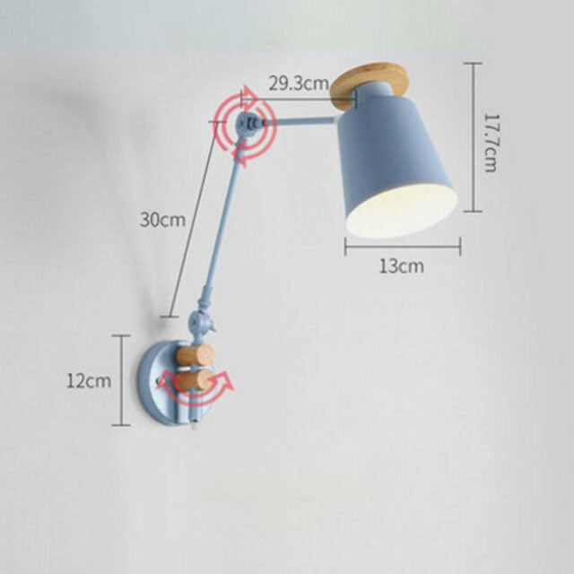 wall lamp modern wood and metal wall Garenne (several models)