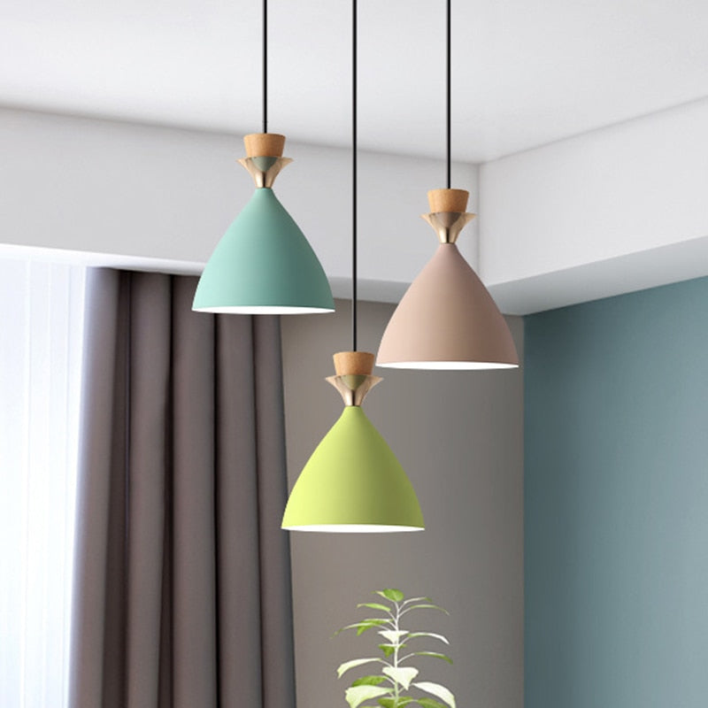 pendant light design in colored metal Cressy