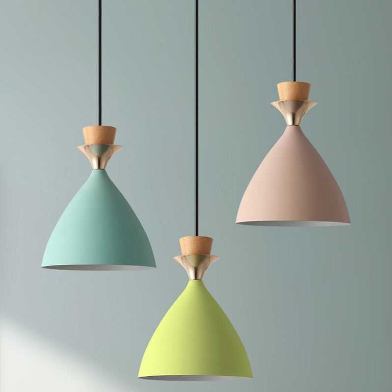 pendant light design in colored metal Cressy