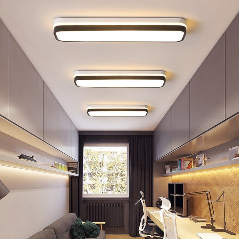 Lámpara de techo LED moderna Chelsea blanca y negra