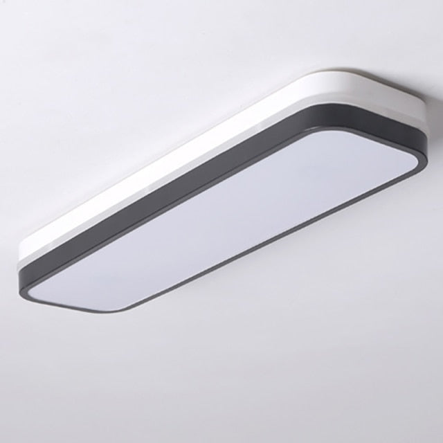 Plafonnier moderne LED forme géométrique blanc et noir Chelsea